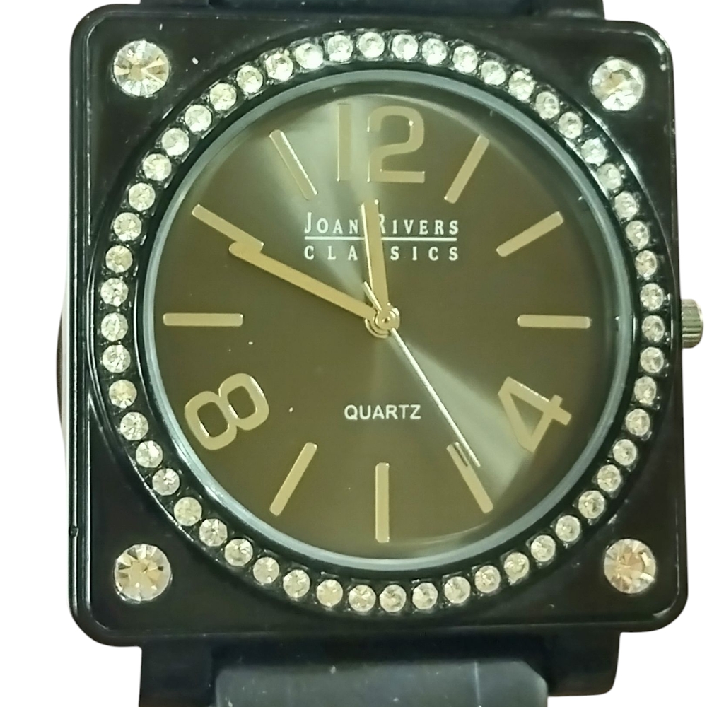 Joan Rivers Classics Black Quartz Watch